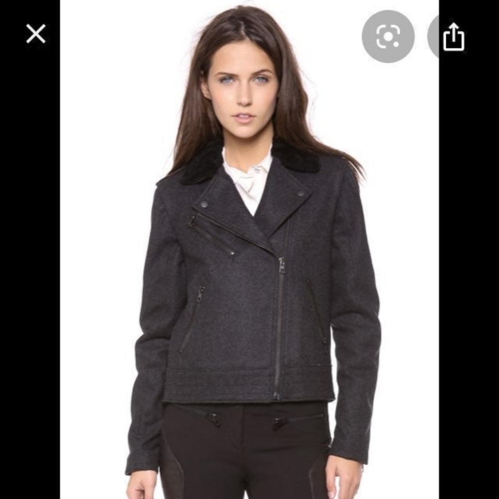 💯 wool moto jacket/ vest